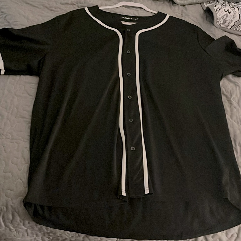 Black Baseball Jersey (Plain)